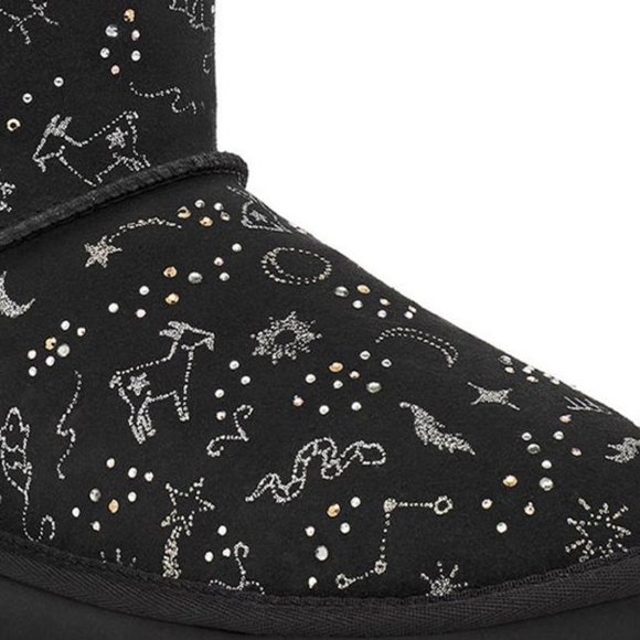 UGG Classic Zodiac Winter Boot Black Women 8 - Picture 6 of 10